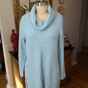 Cowl Neck Chenille Sweater/Tunic Dress